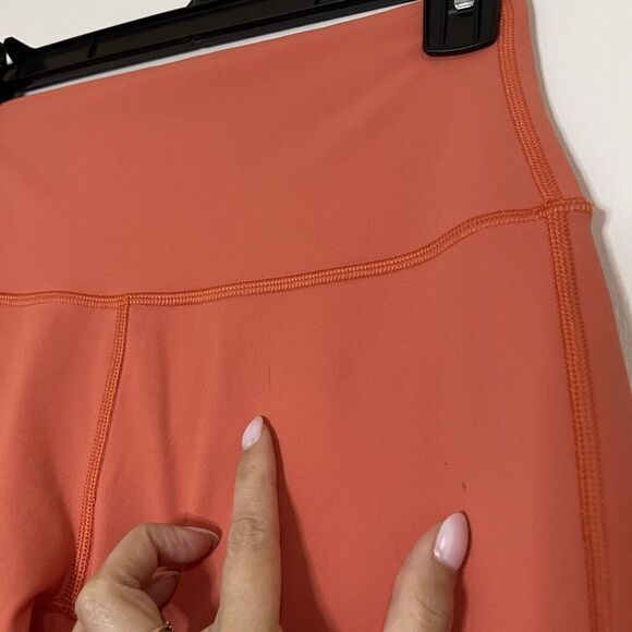 LULULEMON align peach coral cropped yoga workout leggings size 6 - Picture 2 of 5